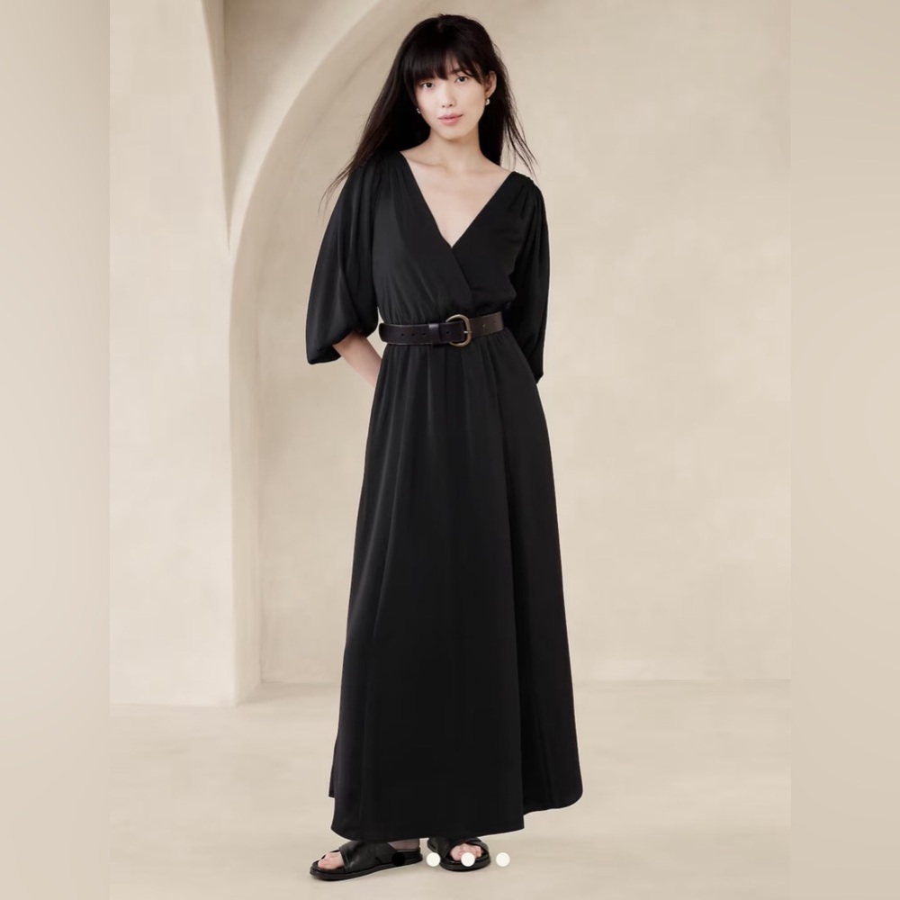 Banana Republic Factory BLOUSON MAXI DRESS Large Petite